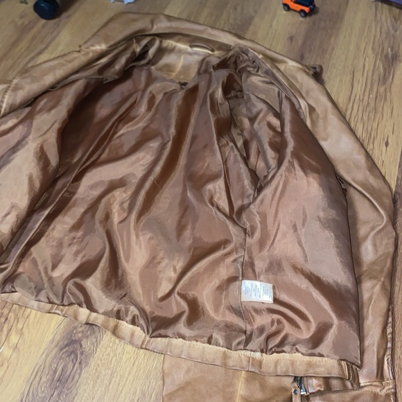 Brown Vegan Leather Max Studio XL Jacket - Picture 4 of 7